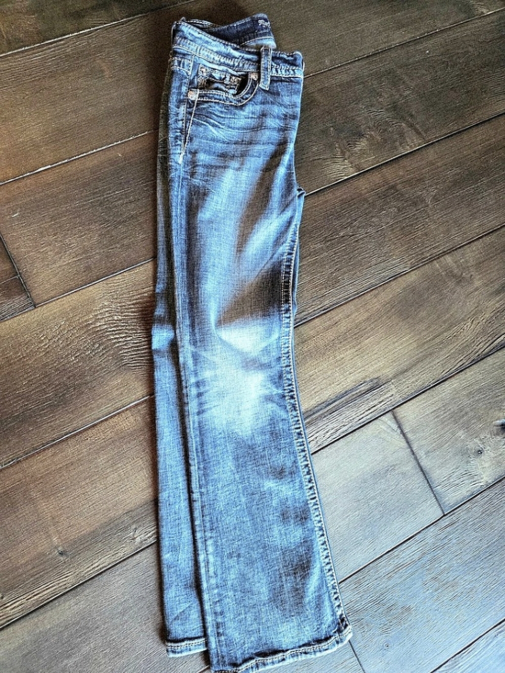 Miss Me Low Rise Boot Bootcut Jeans Blue Waist 27